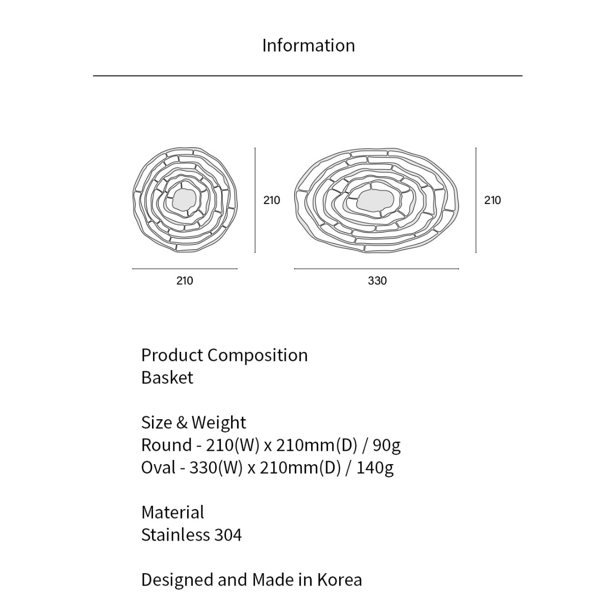 Stainless Flex Basket - Round