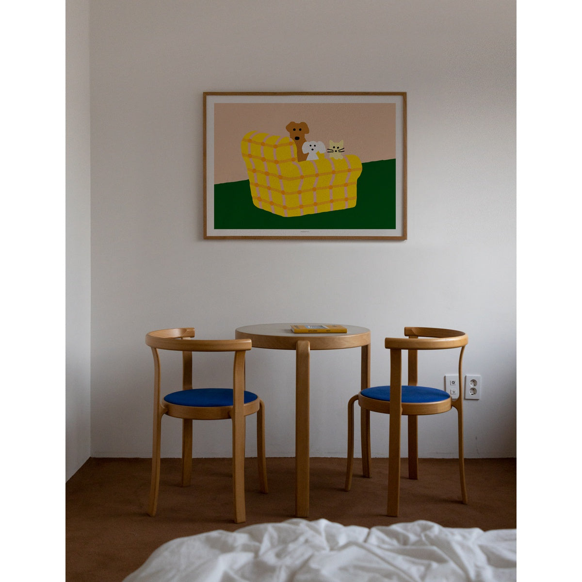 ARMCHAIR DOGS & CAT POSTER