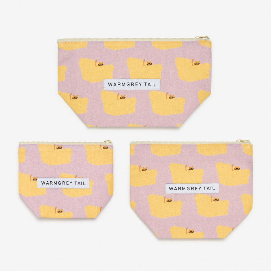ARMCHAIR STANDING POUCH - YELLOW ON PINK