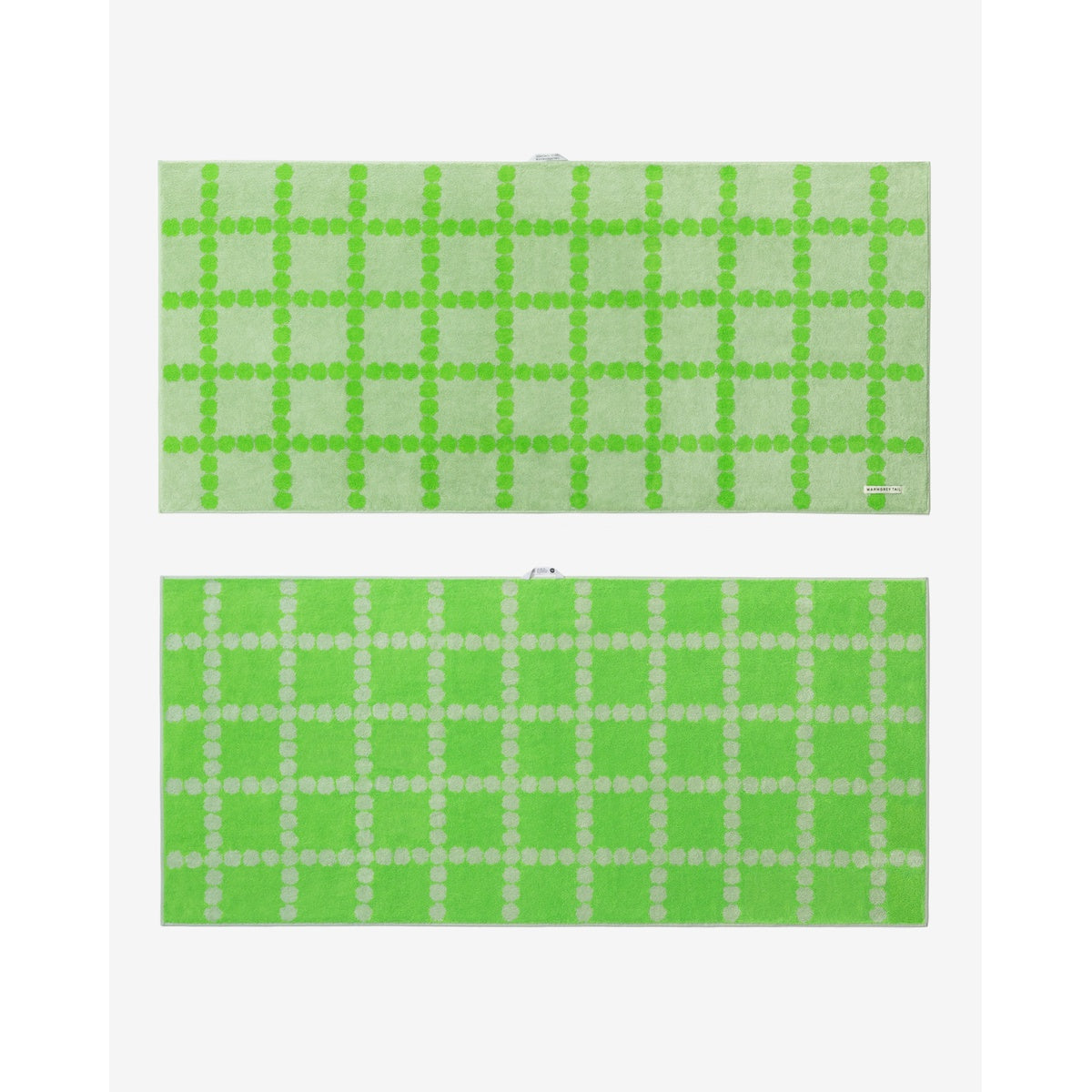 BLOSSOM CHECK BIG TOWEL - GREEN
