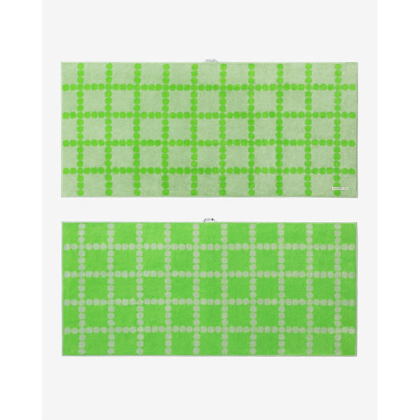 BLOSSOM CHECK BIG TOWEL - GREEN