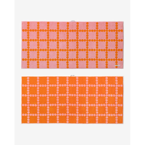 BLOSSOM CHECK BIG TOWEL - PINK