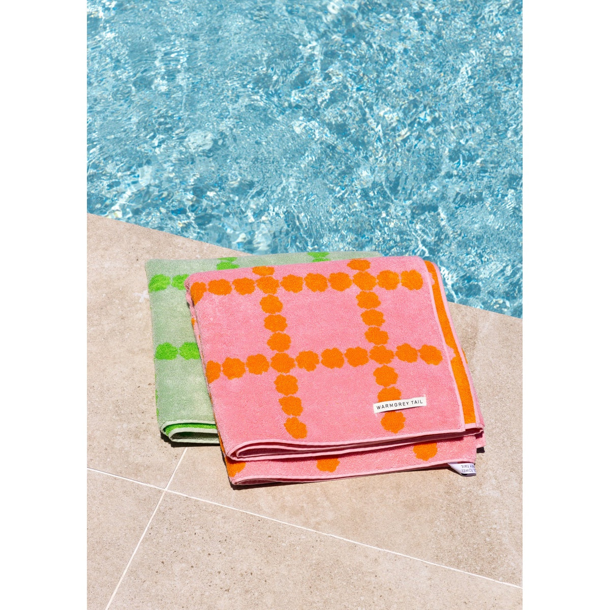BLOSSOM CHECK BIG TOWEL - PINK