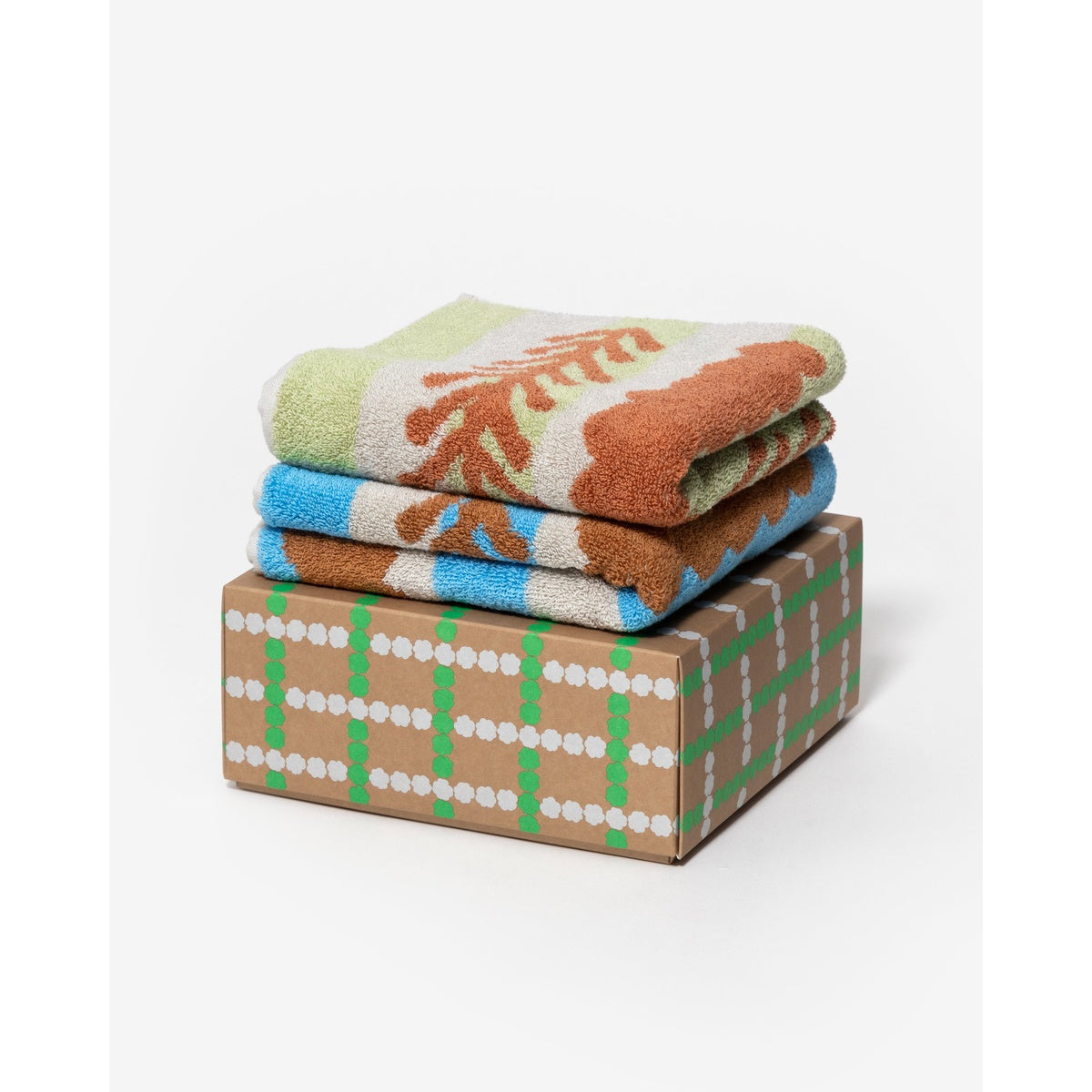 BLOSSOM CHECK CHOCO GIFT BOX (Face Towel 2P)