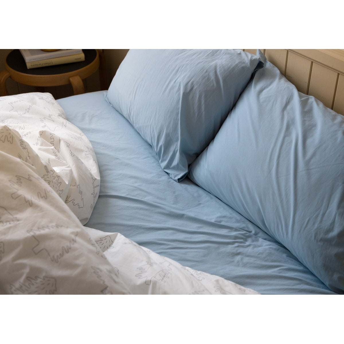 BLUE GREY PILLOW CASE