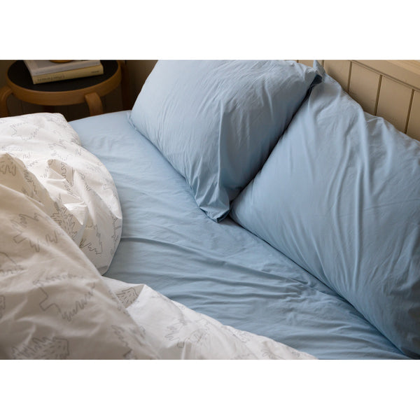 BLUE GREY PILLOW CASE