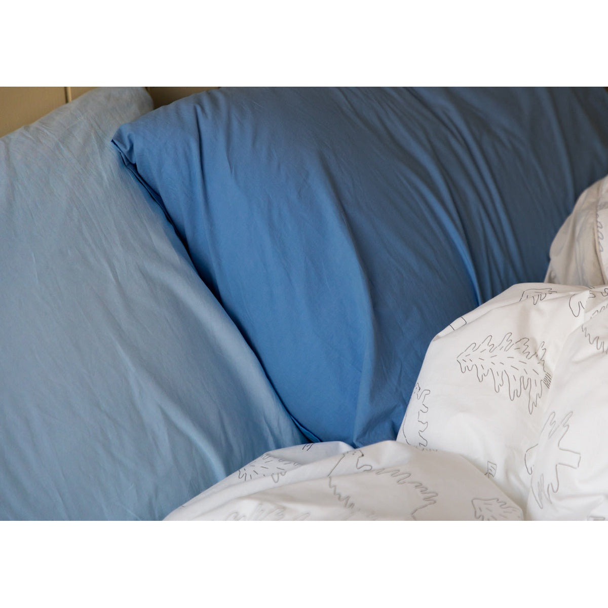 BLUE GREY PILLOW CASE