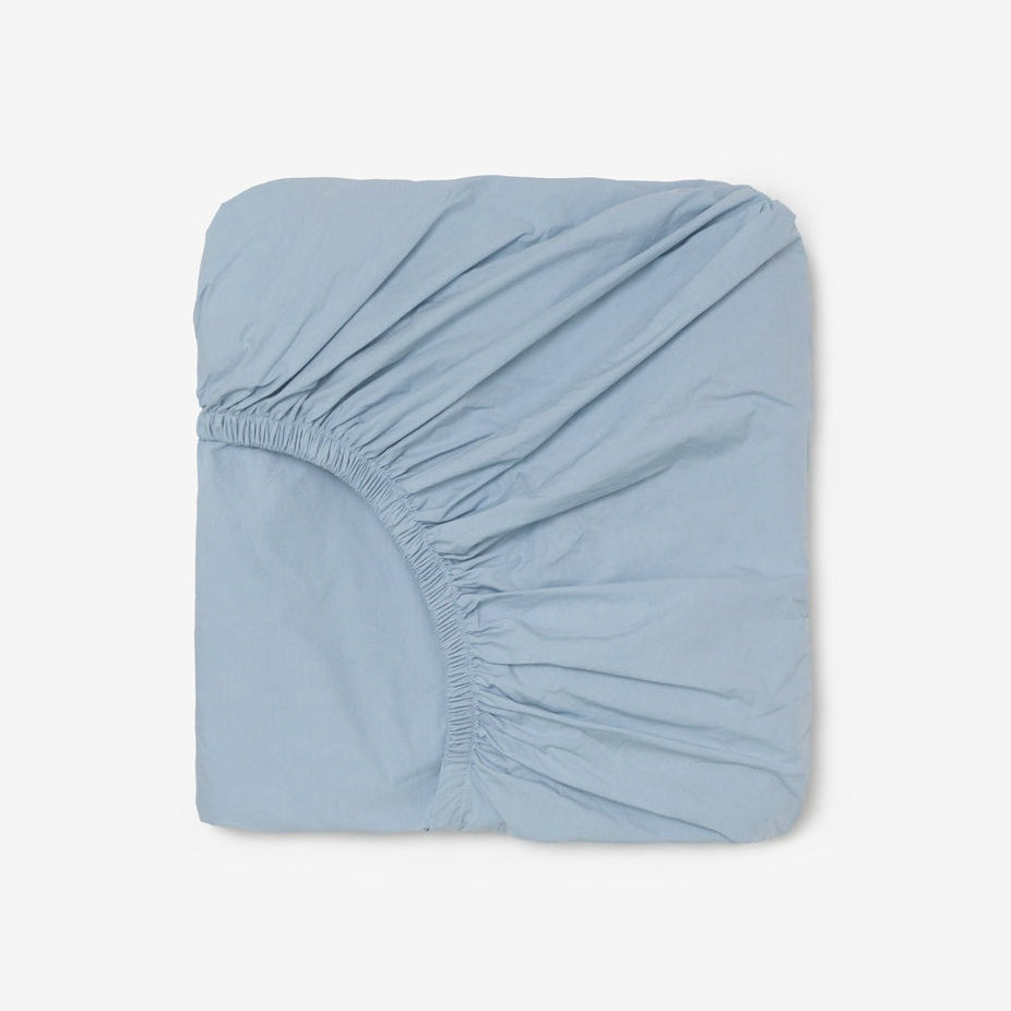 BLUE GREY FITTED SHEET