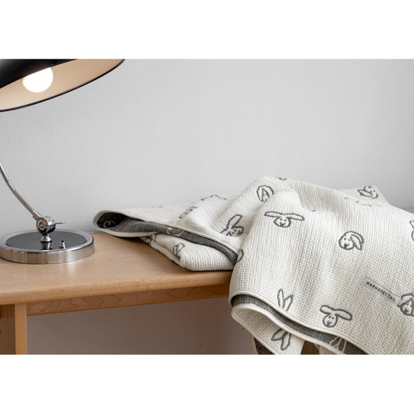 BUNNY BUNNY COTTON MODAL BLANKET - WARMGREY