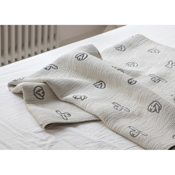 BUNNY BUNNY COTTON MODAL BLANKET - WARMGREY