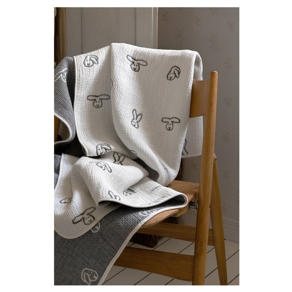 BUNNY BUNNY COTTON MODAL BLANKET - WARMGREY