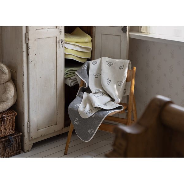 BUNNY BUNNY COTTON MODAL BLANKET - WARMGREY