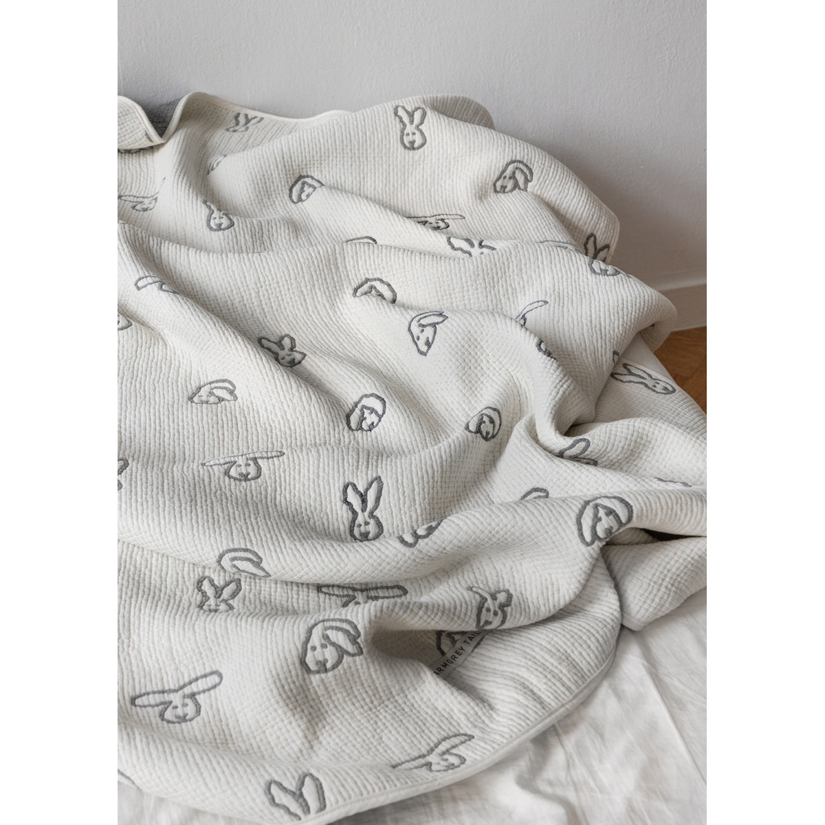BUNNY BUNNY COTTON MODAL BLANKET - WARMGREY