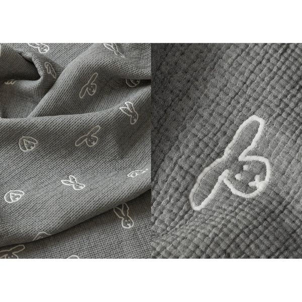 BUNNY BUNNY COTTON MODAL BLANKET - WARMGREY