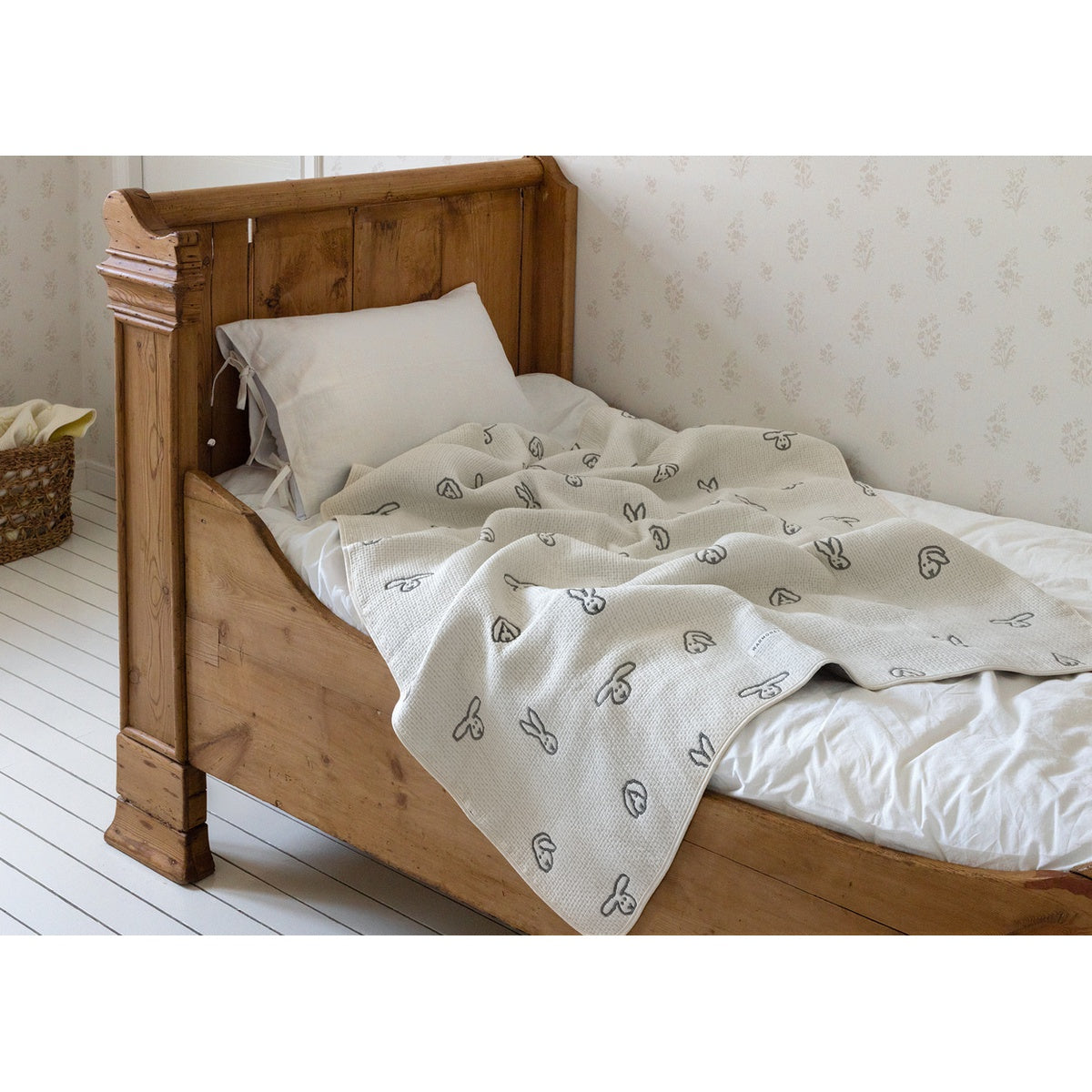 BUNNY BUNNY COTTON MODAL BLANKET - WARMGREY