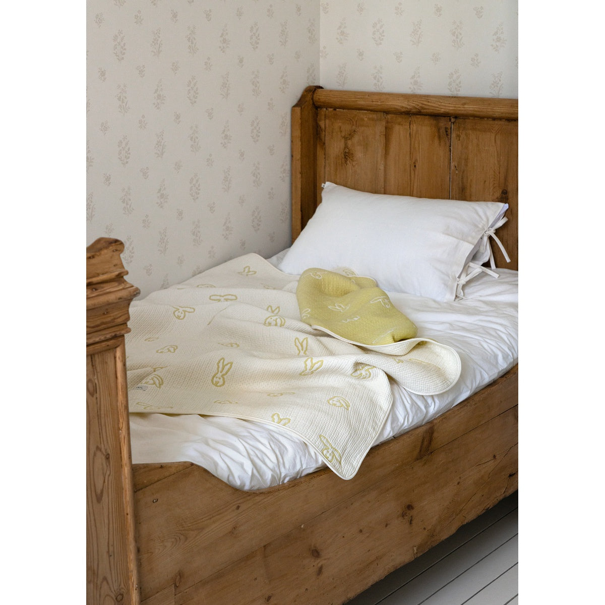 BUNNY BUNNY COTTON MODAL BLANKET - SOFT YELLOW
