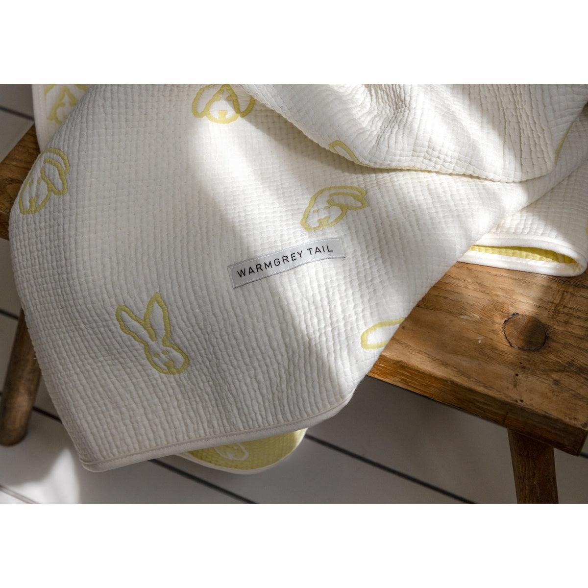 BUNNY BUNNY COTTON MODAL BLANKET - SOFT YELLOW
