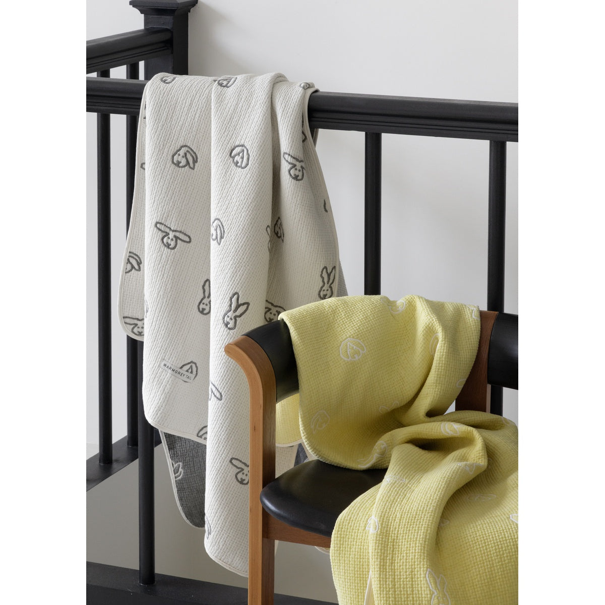 BUNNY BUNNY COTTON MODAL BLANKET - SOFT YELLOW