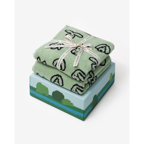 BUNNY BUNNY FACE TOWEL - MINT