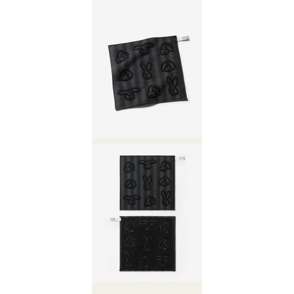 BUNNY BUNNY HAND CLOTH - BLACK