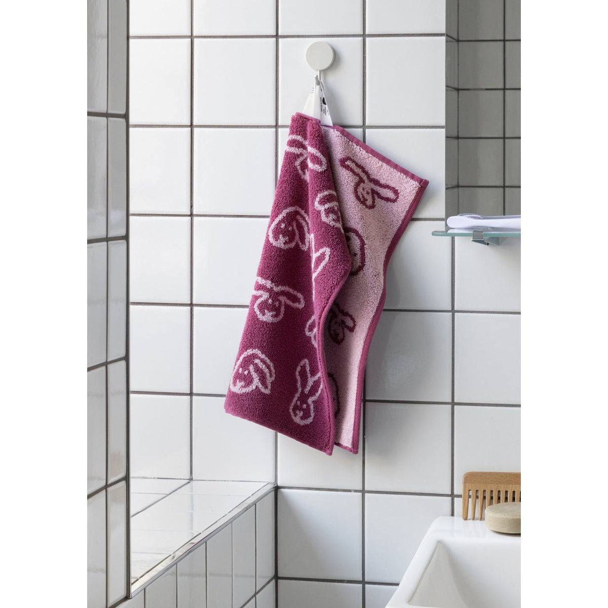 BUNNY BUNNY HAND TOWEL - CHERRY