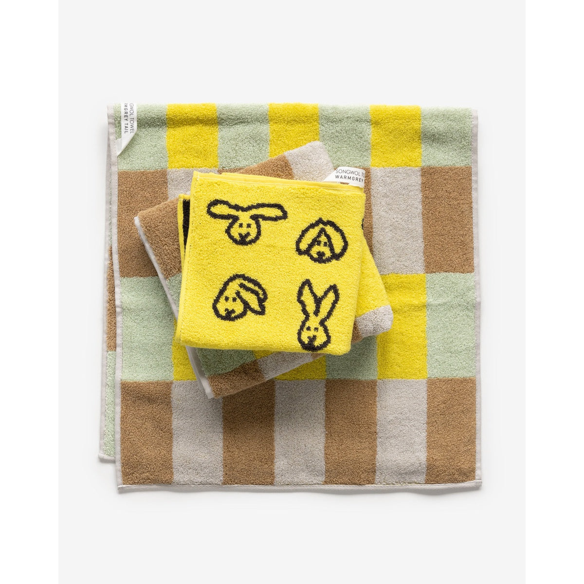 BUNNY BUNNY HAND TOWEL - YELLOW