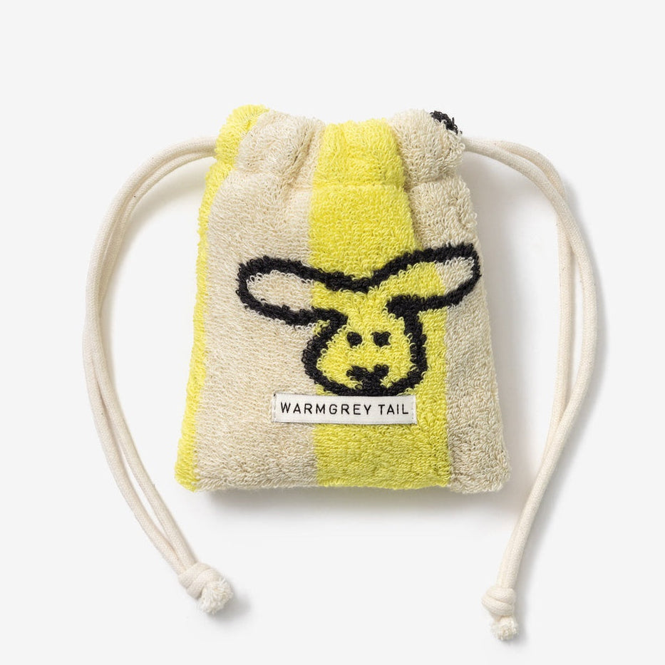 BUNNY BUNNY TERRY POUCH - YELLOW STRIPE