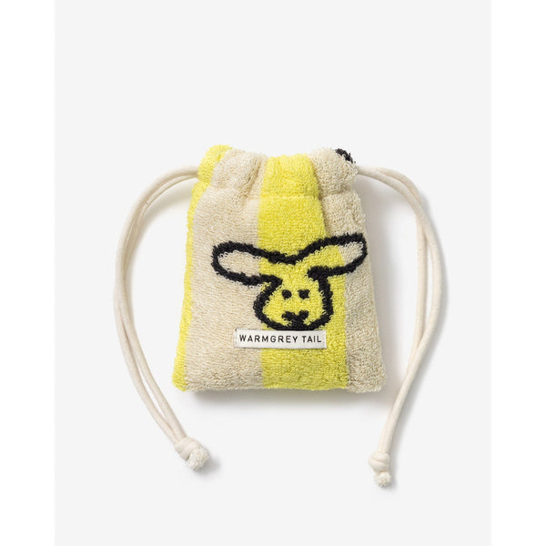 BUNNY BUNNY TERRY POUCH - YELLOW STRIPE