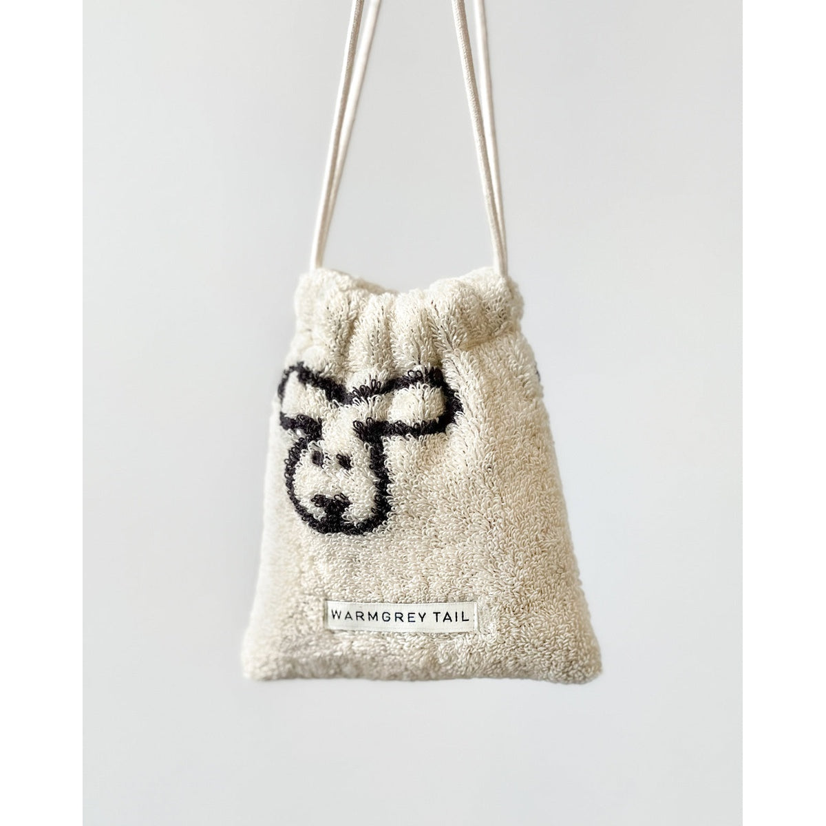 BUNNY BUNNY TERRY POUCH - GREY STRIPE
