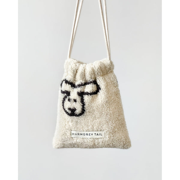BUNNY BUNNY TERRY POUCH - GREY STRIPE
