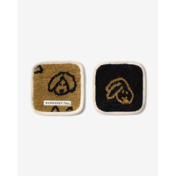 BUNNY BUNNY TOWEL COASTER - BROWN