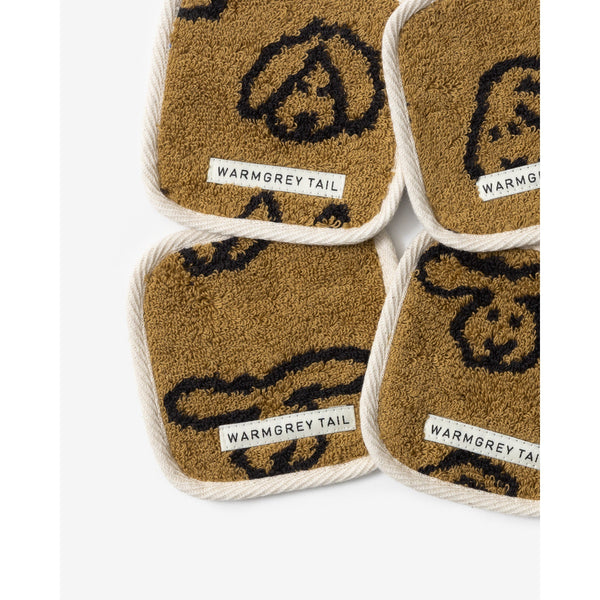BUNNY BUNNY TOWEL COASTER - BROWN