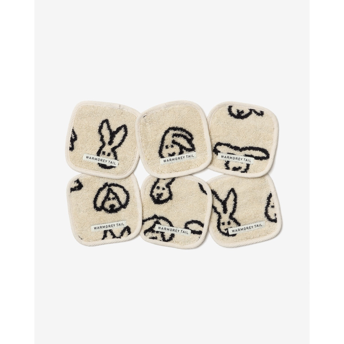 BUNNY BUNNY TOWEL COASTER - CREAM