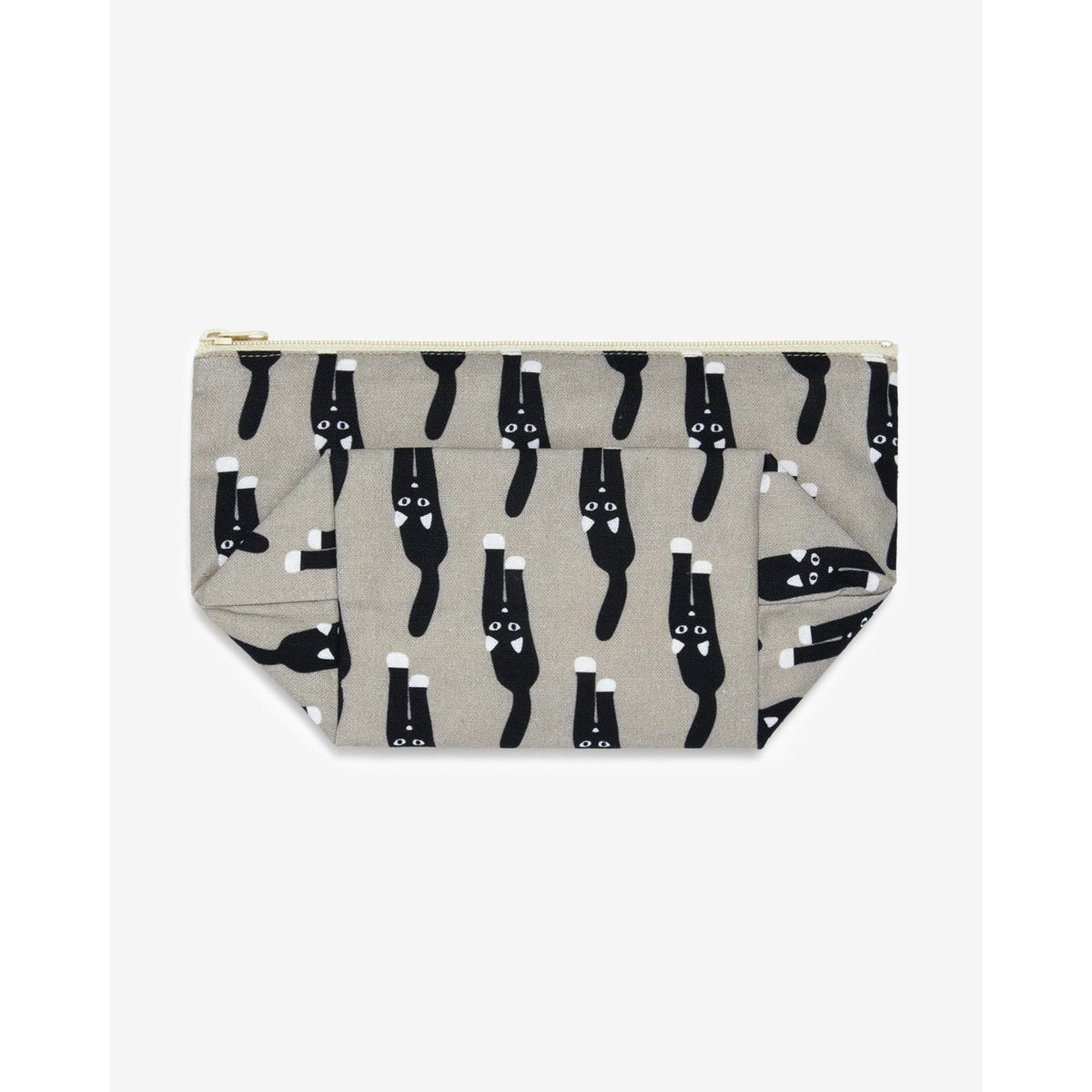 CAT COMING STANDING POUCH - GREY