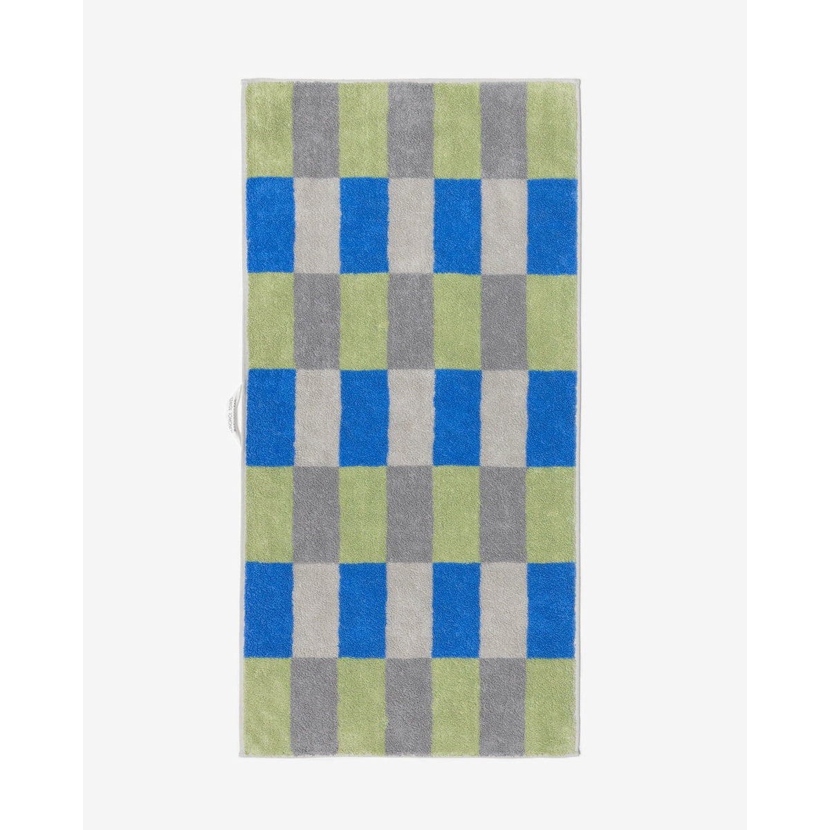 CHECK FACE TOWEL - KHAKI BLUE