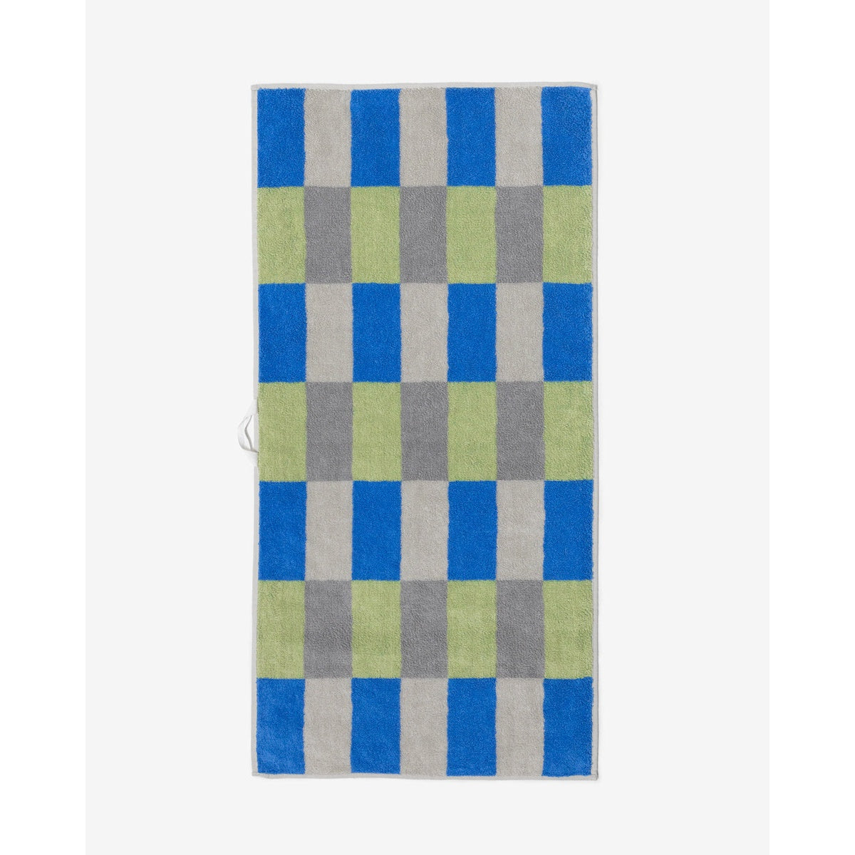 CHECK FACE TOWEL - KHAKI BLUE