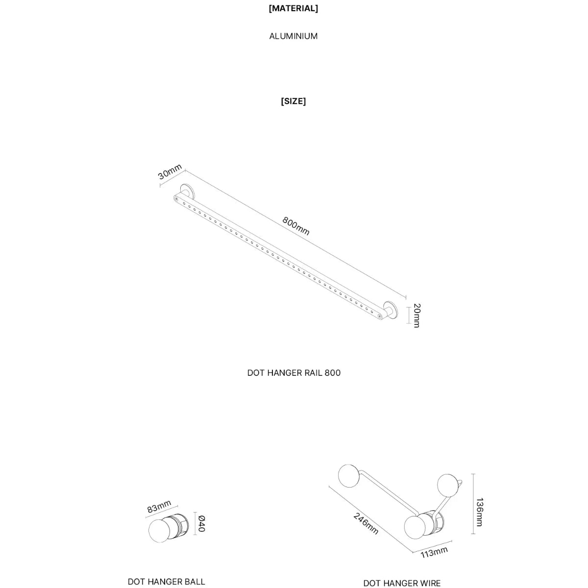 DOT HANGER W800 SET