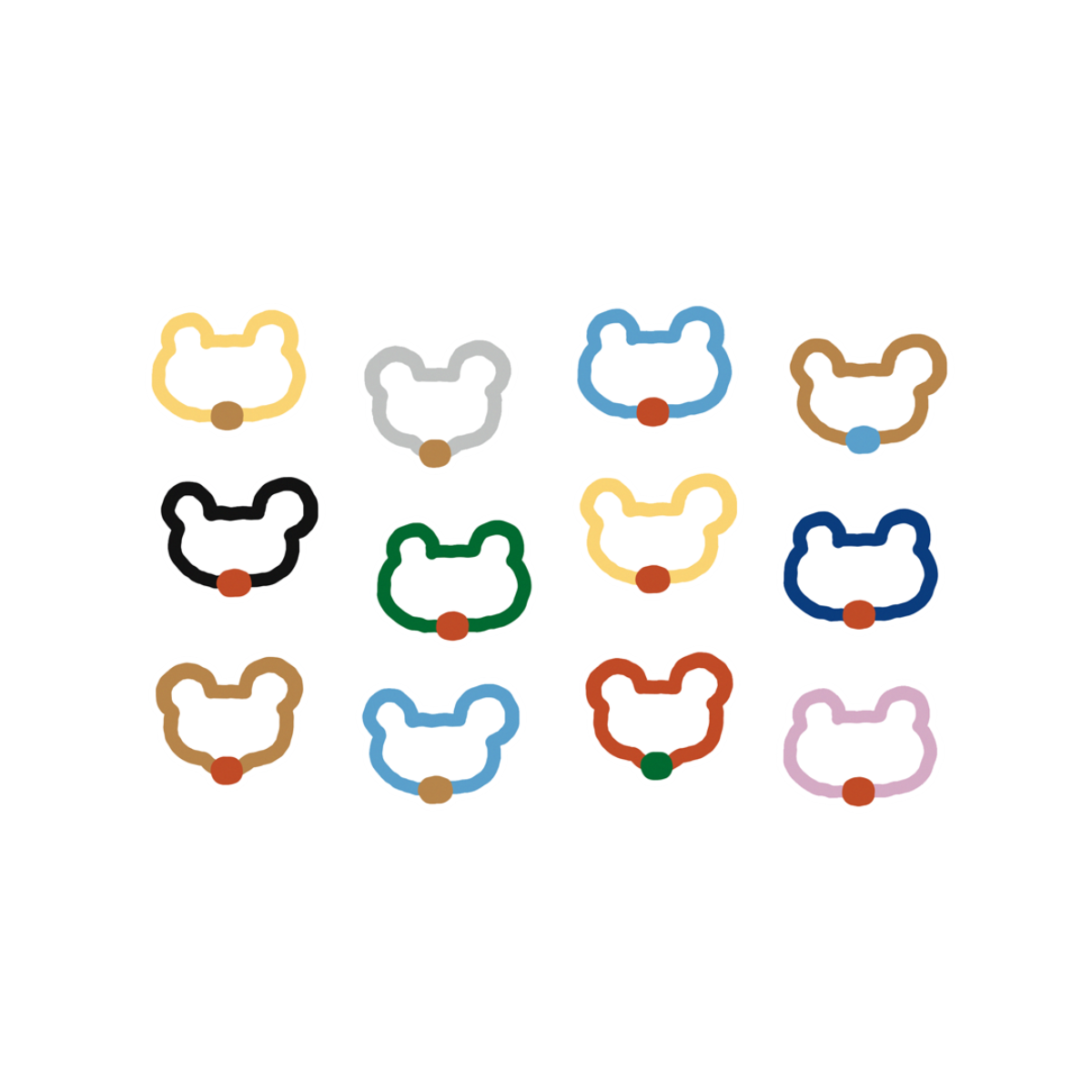 EARS & NOSE 12P STICKER