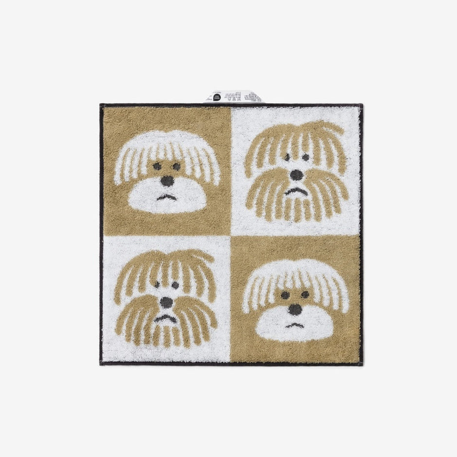 FLUFFY DOG HAND TOWEL - BEIGE