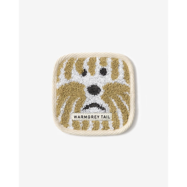 FLUFFY DOG TOWEL COASTER - BEIGE