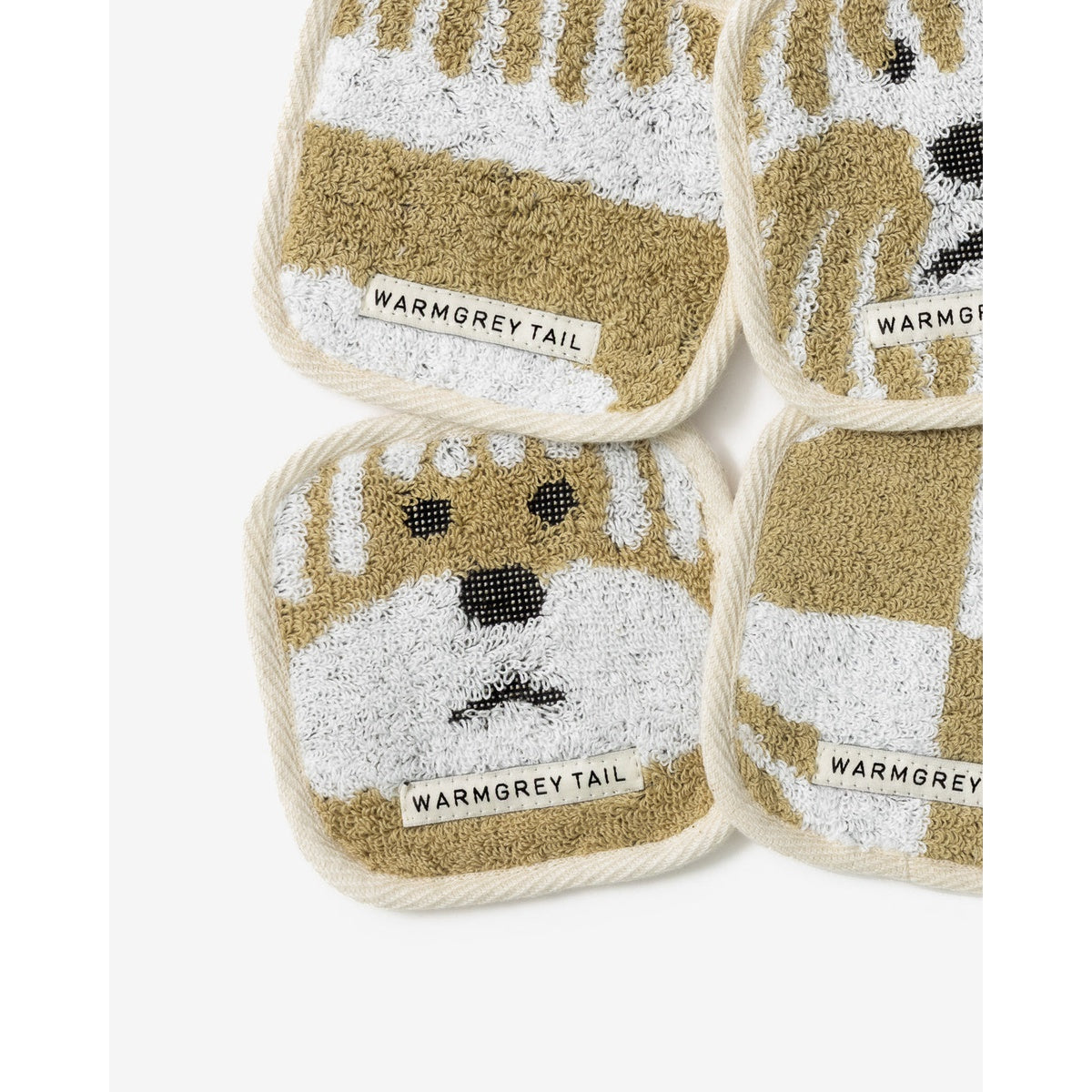 FLUFFY DOG TOWEL COASTER - BEIGE