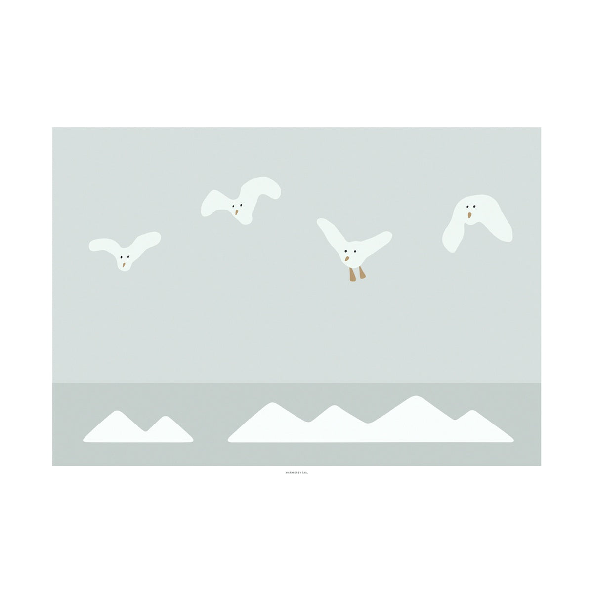FLYING SEAGULLS POSTER