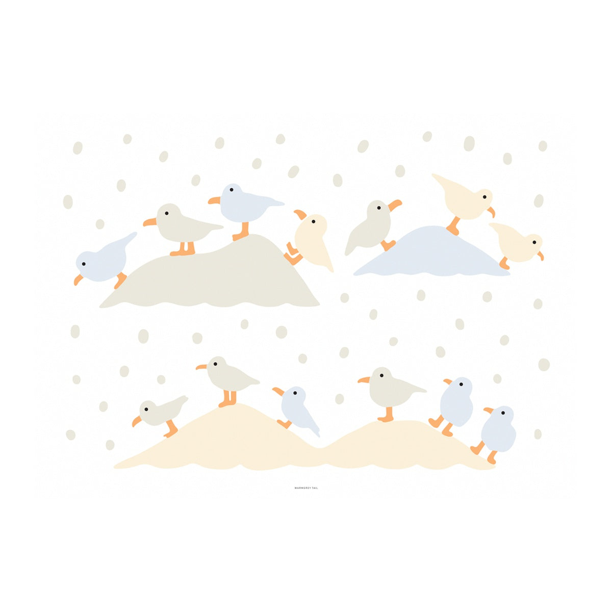GULLS LANDING POSTER
