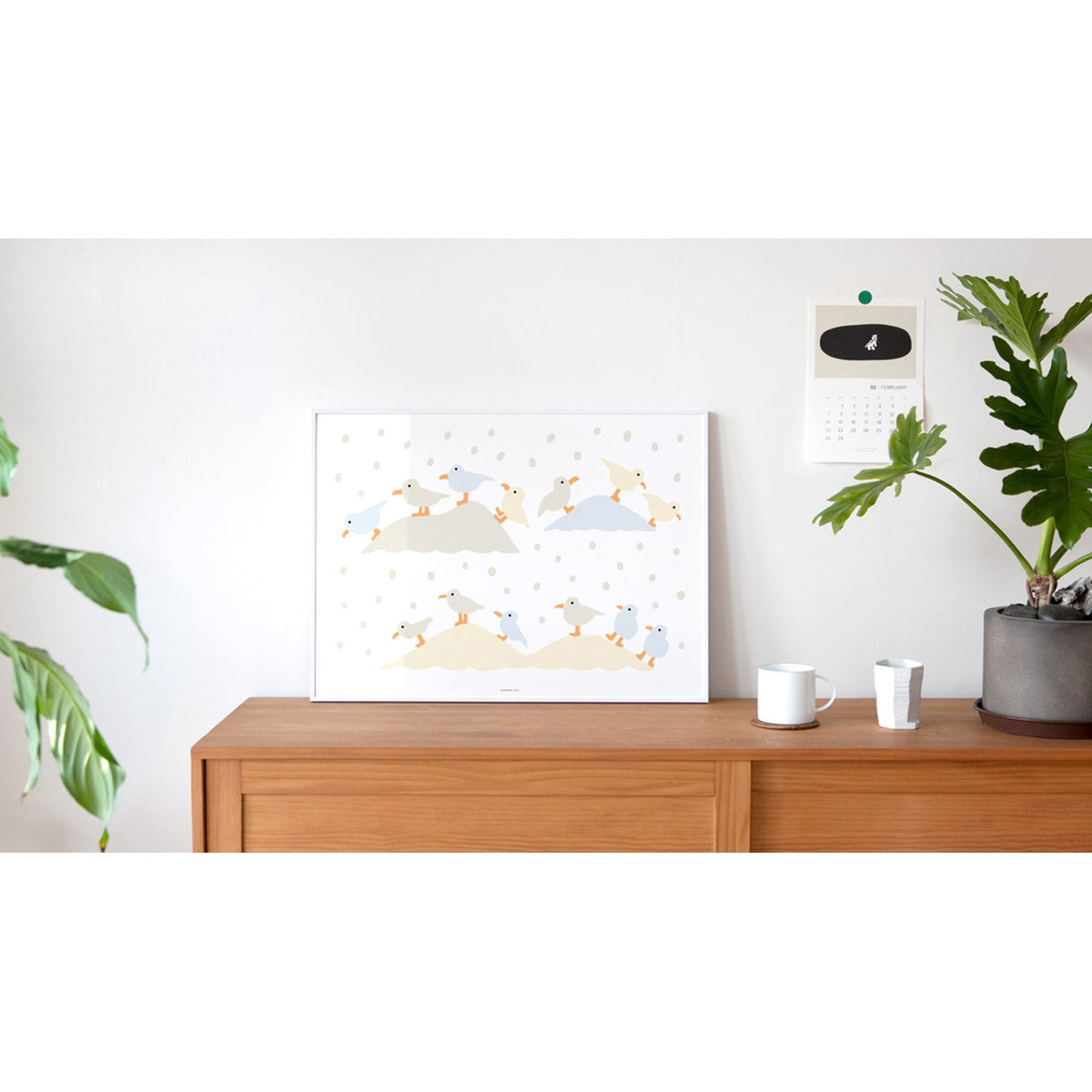 GULLS LANDING POSTER