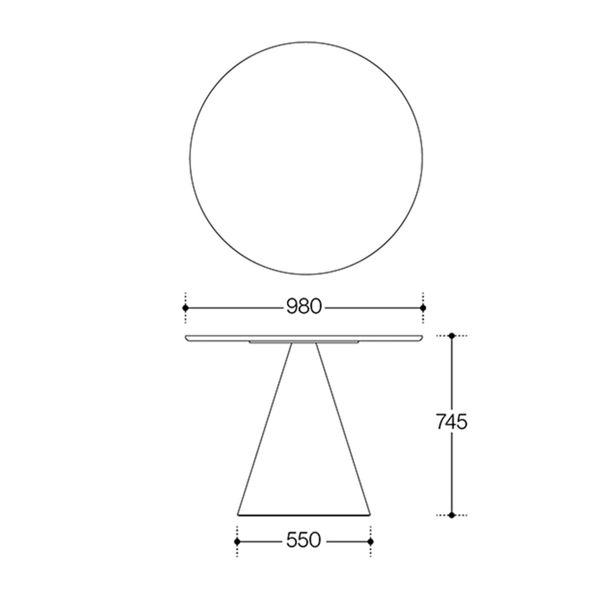 HAV CERAMIC ROUND TABLE