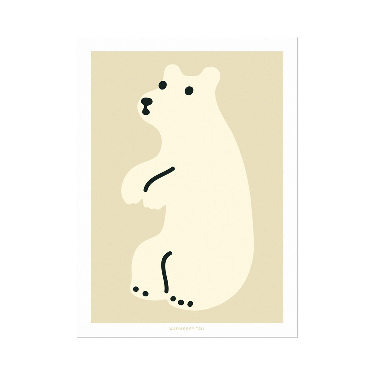 HUGGY BEAR - CREAM POSTCARD