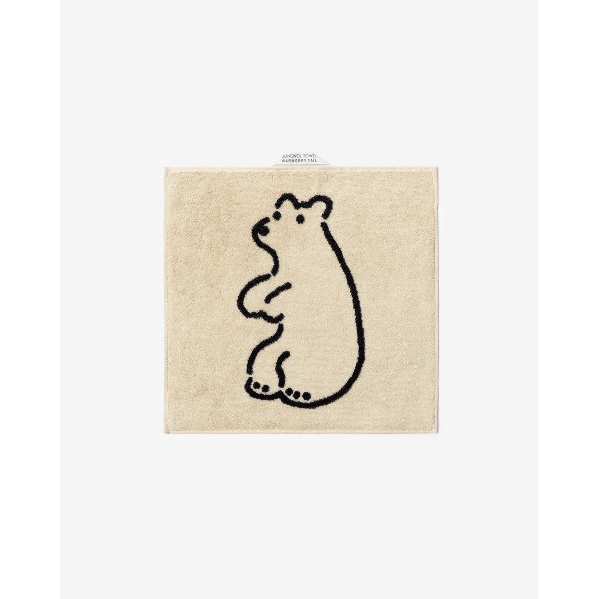 HUGGY BEAR HAND TOWEL - CREAM