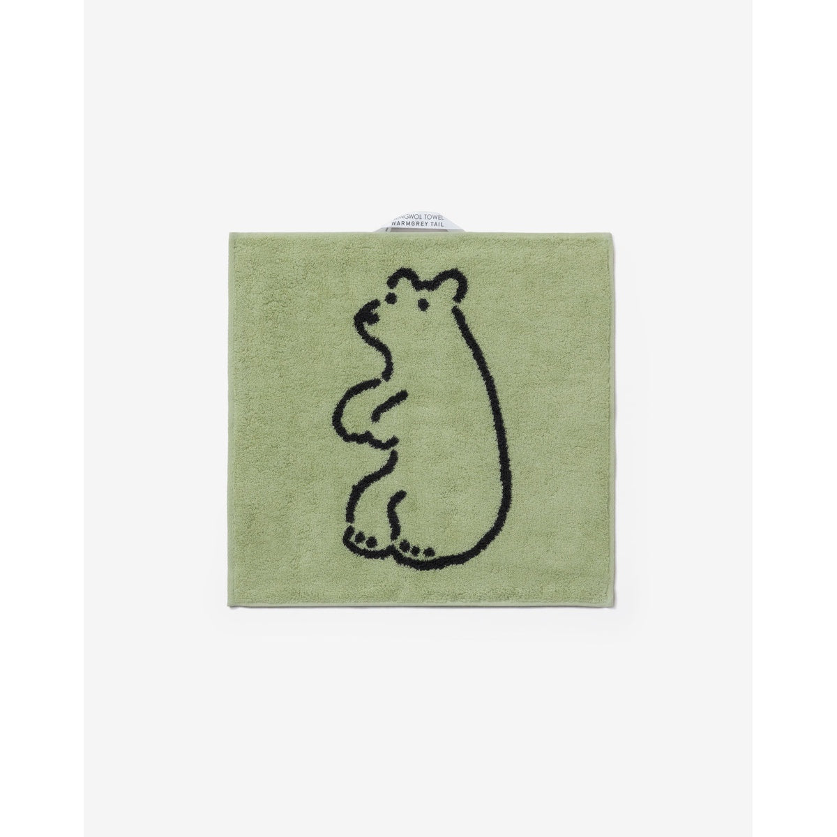 HUGGY BEAR HAND TOWEL - OLIVE