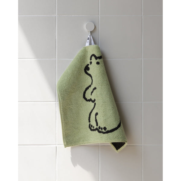 HUGGY BEAR HAND TOWEL - OLIVE