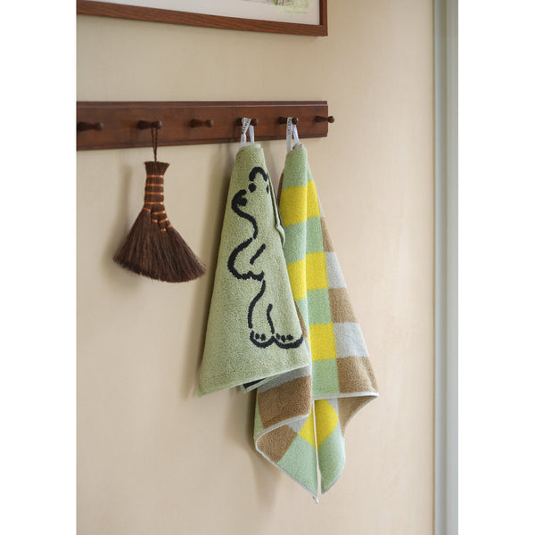 HUGGY BEAR HAND TOWEL - OLIVE
